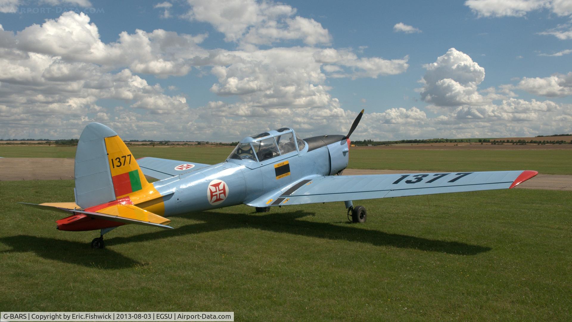 G-BARS, 1952 De Havilland DHC-1 Chipmunk T.10 C/N C1/0557, 2. G-BARS visiting Duxford Airfield. (with Portuguese Air Force markings.)