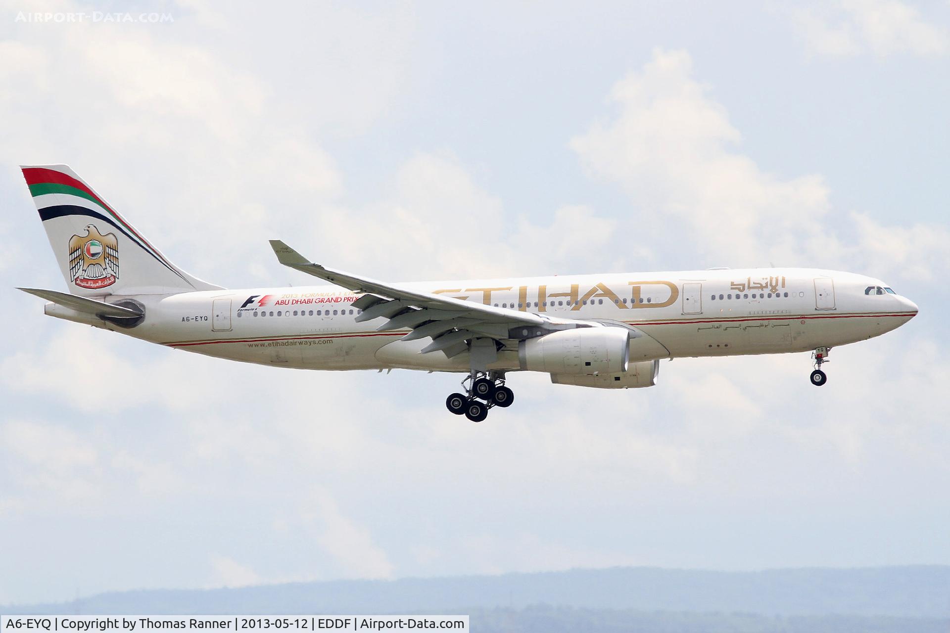 A6-EYQ, 2007 Airbus A330-243 C/N 868, Etihad A330
