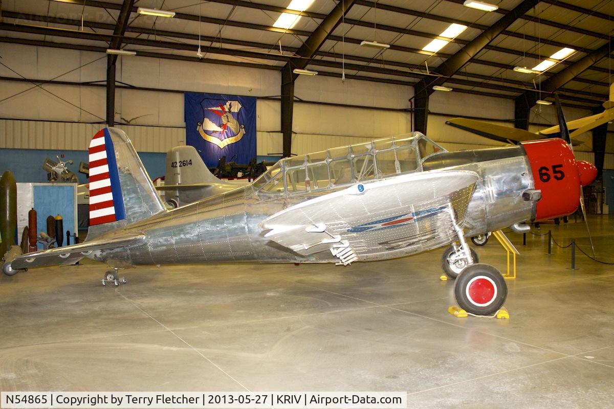 N54865, Consolidated Vultee BT-13A C/N 1414, At March AFB Museum , California  -   ex USAAF 41-21487