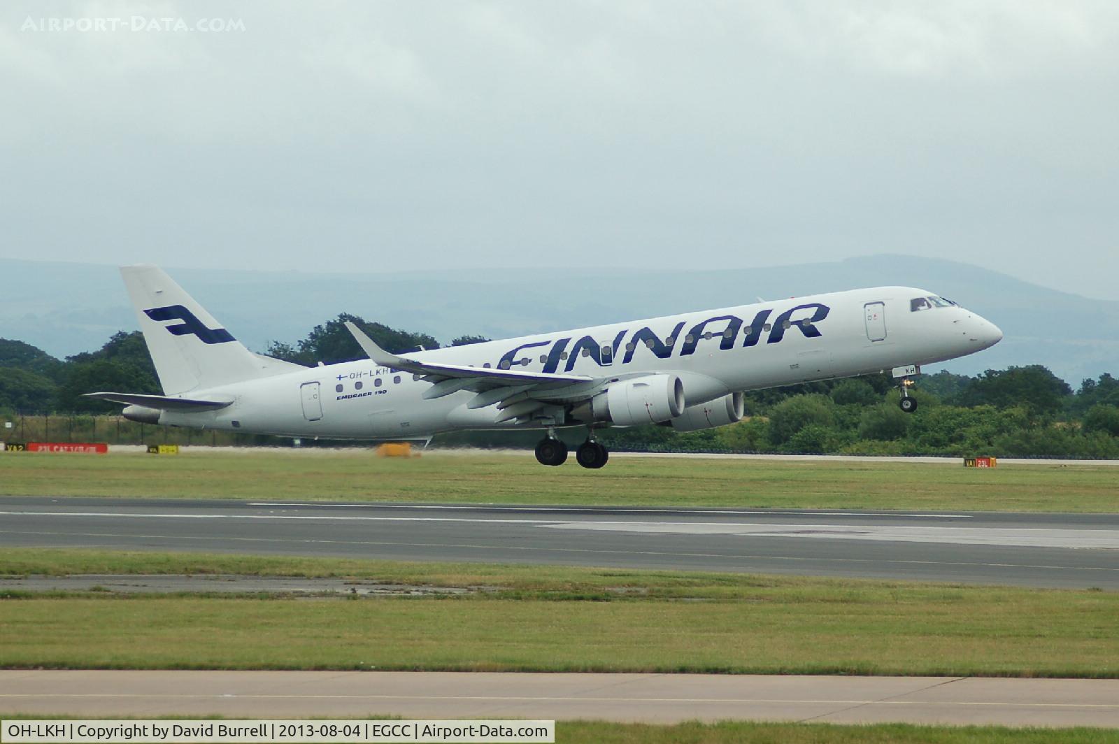 OH-LKH, 2007 Embraer 190LR (ERJ-190-100LR) C/N 19000086, Finnair Embraer ERJ-190-100LR 190LR Taking off from Manchester Airport.