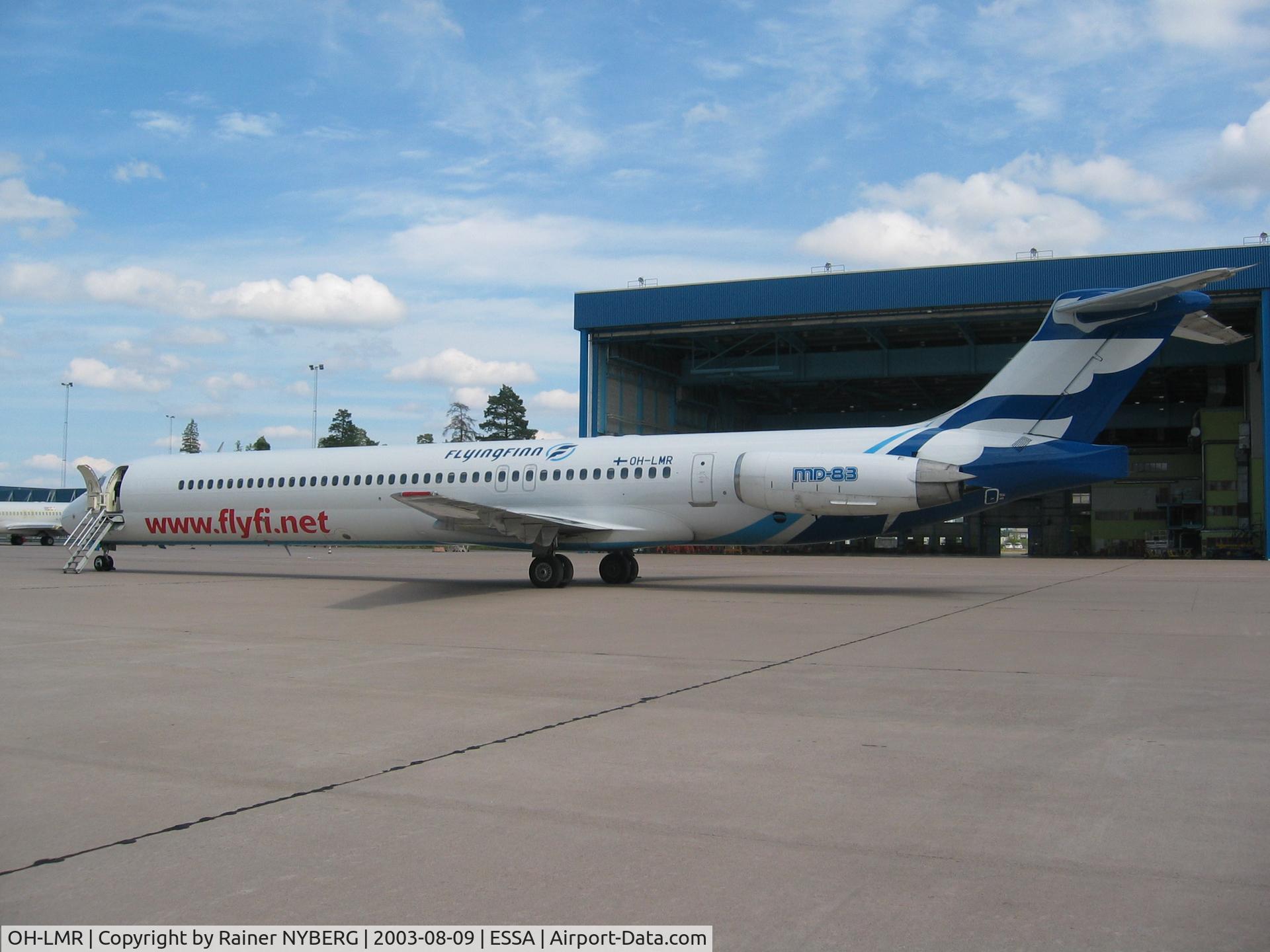 OH-LMR, 1985 McDonnell Douglas MD-83 (DC-9-83) C/N 49284, OH-LMR for maintenance @ ARN.