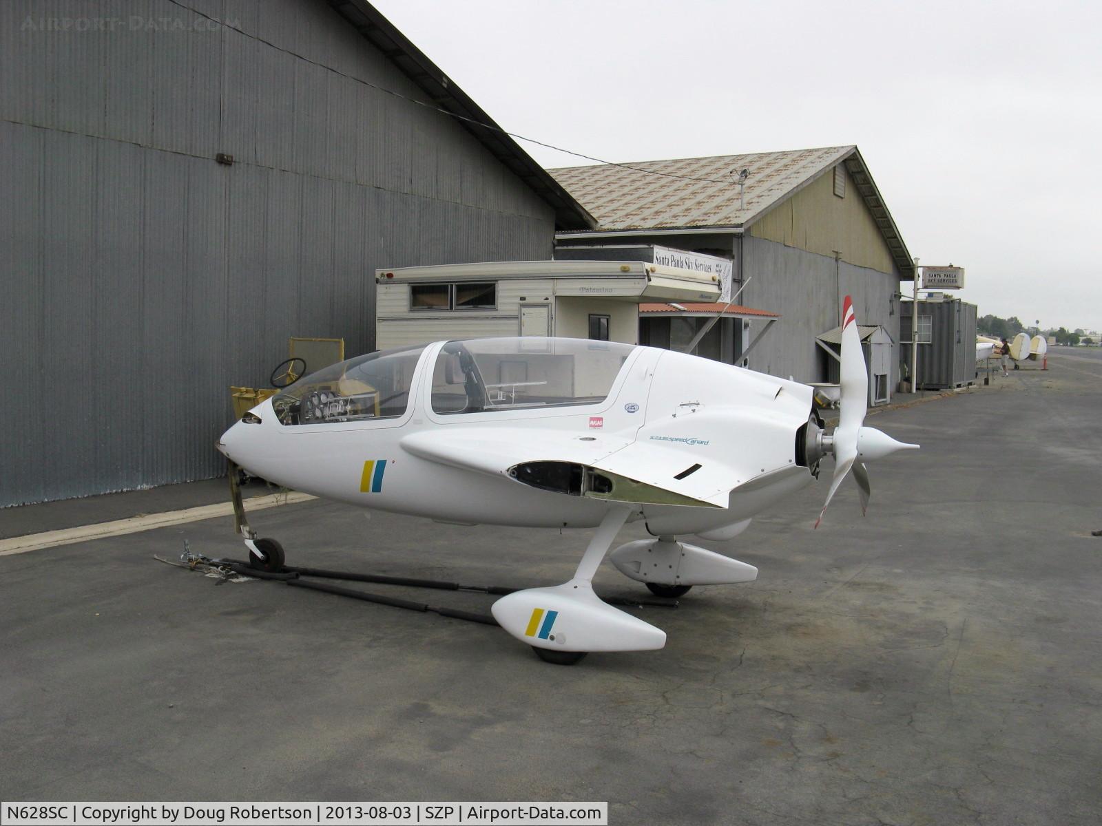 N628SC, Gyroflug SC-01B-160 Speed Canard C/N S-29, 1986 Gyroflug SC 01 B 160 SPEED CANARD, Lycoming O-320-D1A 160 Hp pusher, wings off, flown by ex-Lufthansa L1011 pilot, production aircraft von Deutschland but Experimental class here.