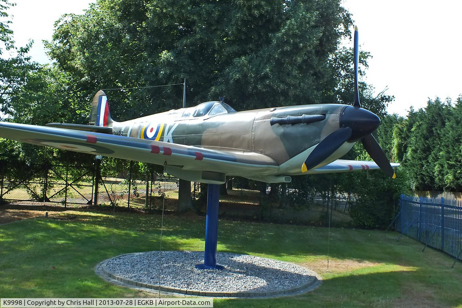 K9998, 2010 Supermarine Spitfire Mk IA Replica C/N Not found K9998, Painted to represent 92 Sqn Spitfire flown by Plt. Off. G.A. Wellum D.F.C. during the Battle of Britain