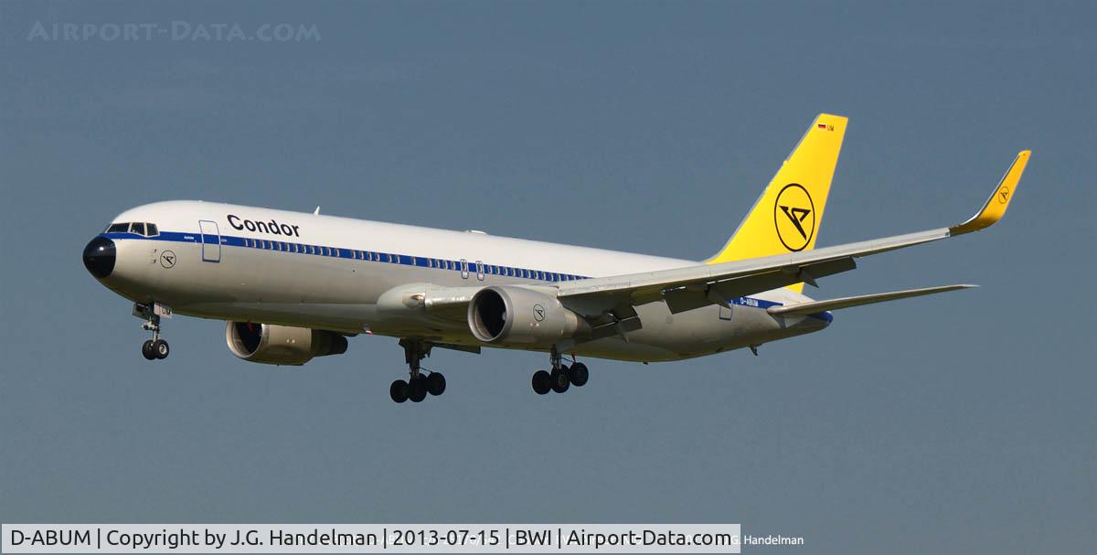 D-ABUM, 1994 Boeing 767-31B C/N 25170, near runway.