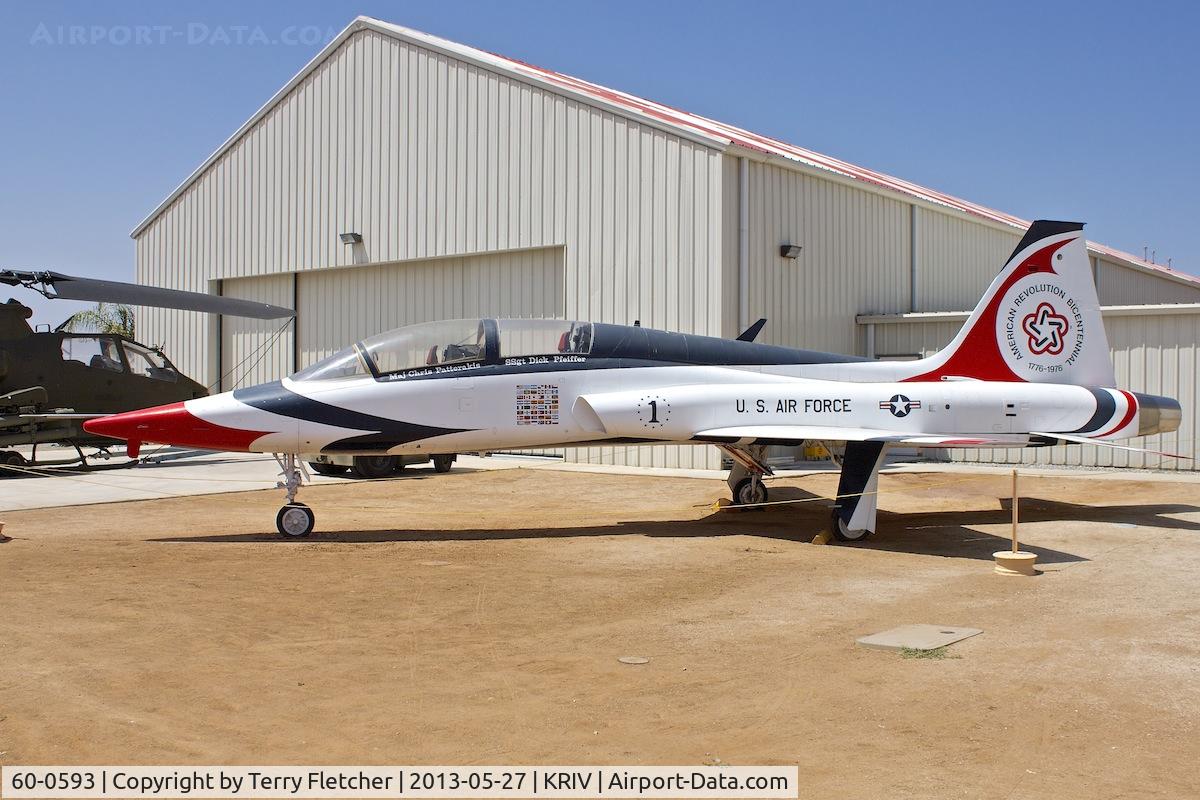 60-0593, 1961 Northrop T-38A Talon C/N N.5166, At the March Field Air Museum , Riverside , California