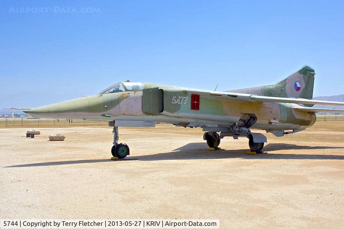 5744, Mikoyan-Gurevich MiG-23BN C/N 0393215744, At March Field Air Museum , Riverside , California