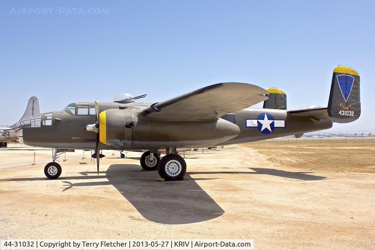 44-31032, 1944 North American B-25J Mitchell Mitchell C/N 108-35357, At March Field Air Museum , Riverside , California