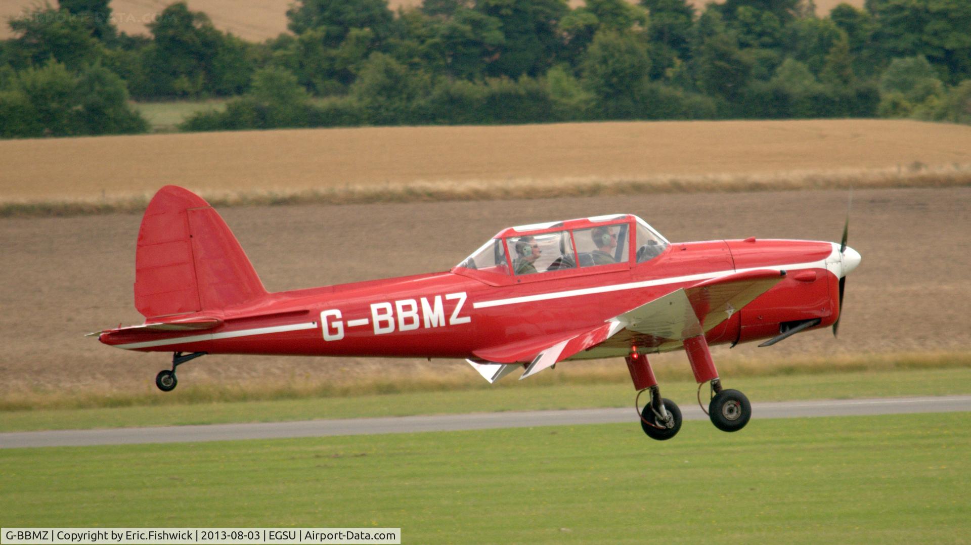 G-BBMZ, 1950 De Havilland DHC-1 Chipmunk T.10 C/N C1/0563, 42. G-BBMZ arriving at Duxford Airfield.