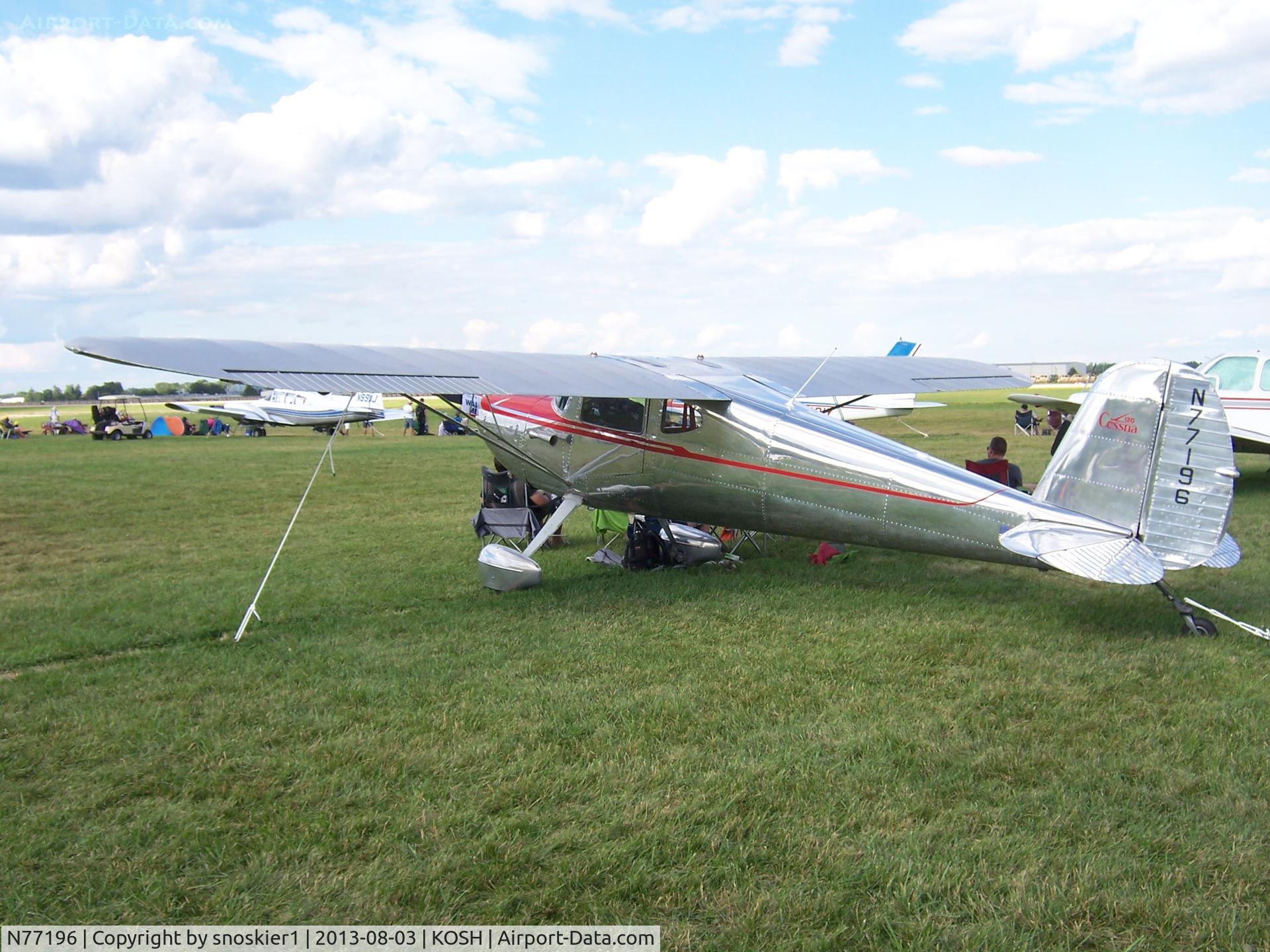 N77196, 1946 Cessna 120 C/N 11658, Airventure - Vintage parking