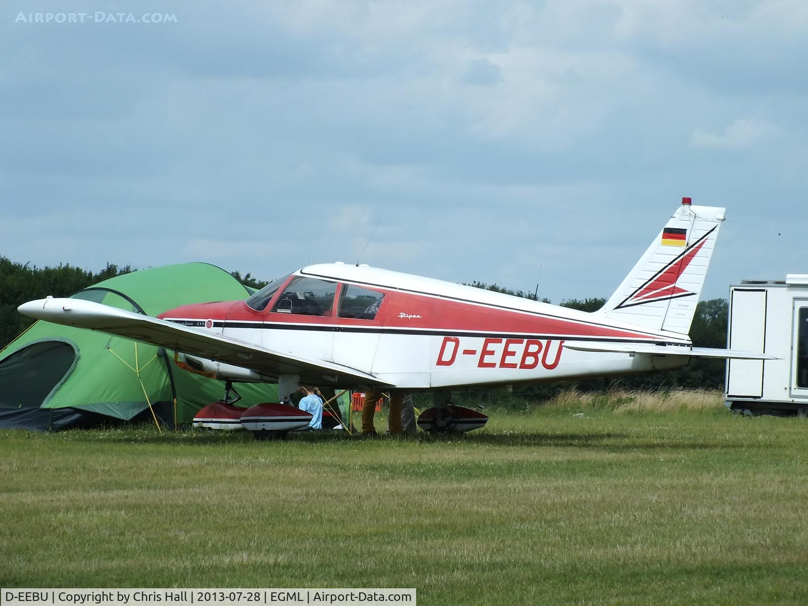 D-EEBU, 1967 Piper PA-28-235 Cherokee B C/N 28-10848, at Daymn's Hall Farm, Upminster, Essex