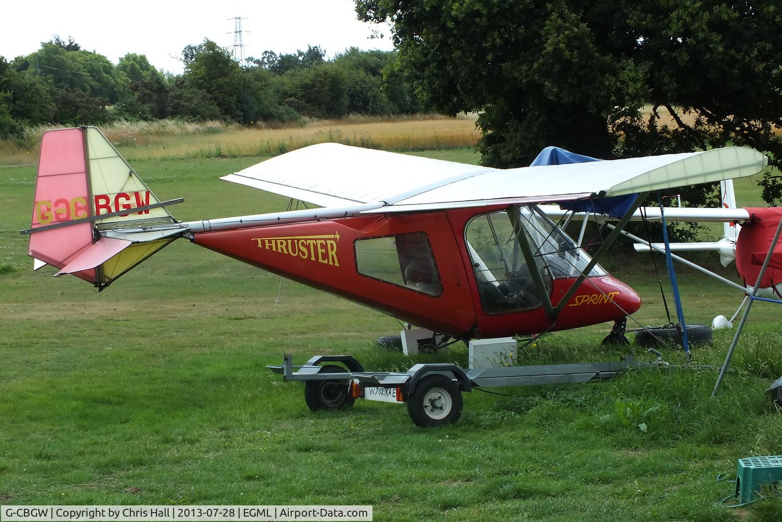 G-CBGW, 2002 Thruster T600N 450 C/N 0121-T600N-058, at Daymn's Hall Farm, Upminster, Essex