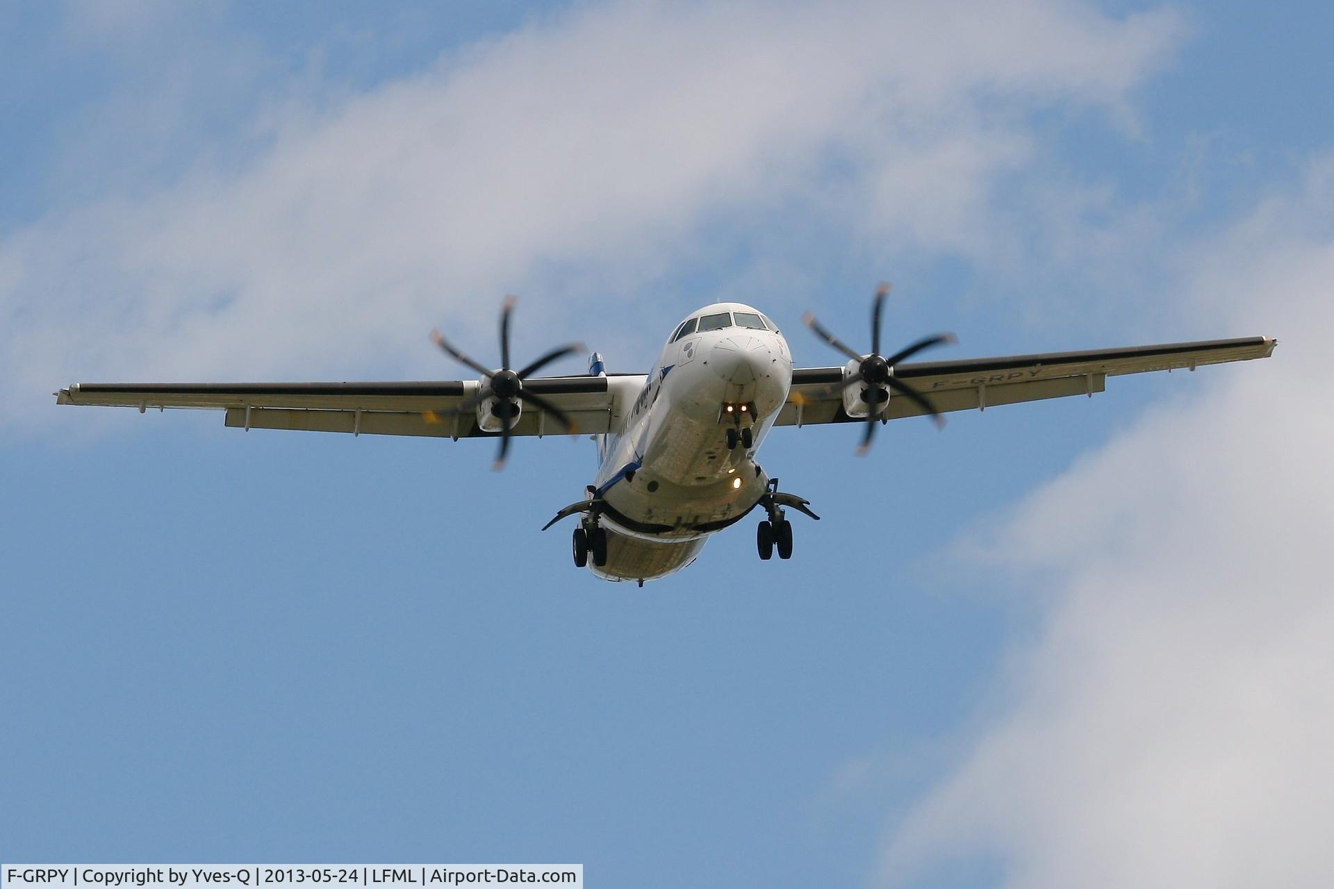 F-GRPY, 2007 ATR 72-500 C/N 742, ATR 72-500, Short approach rwy 31L, Marseille-Provence Airport (LFML-MRS)