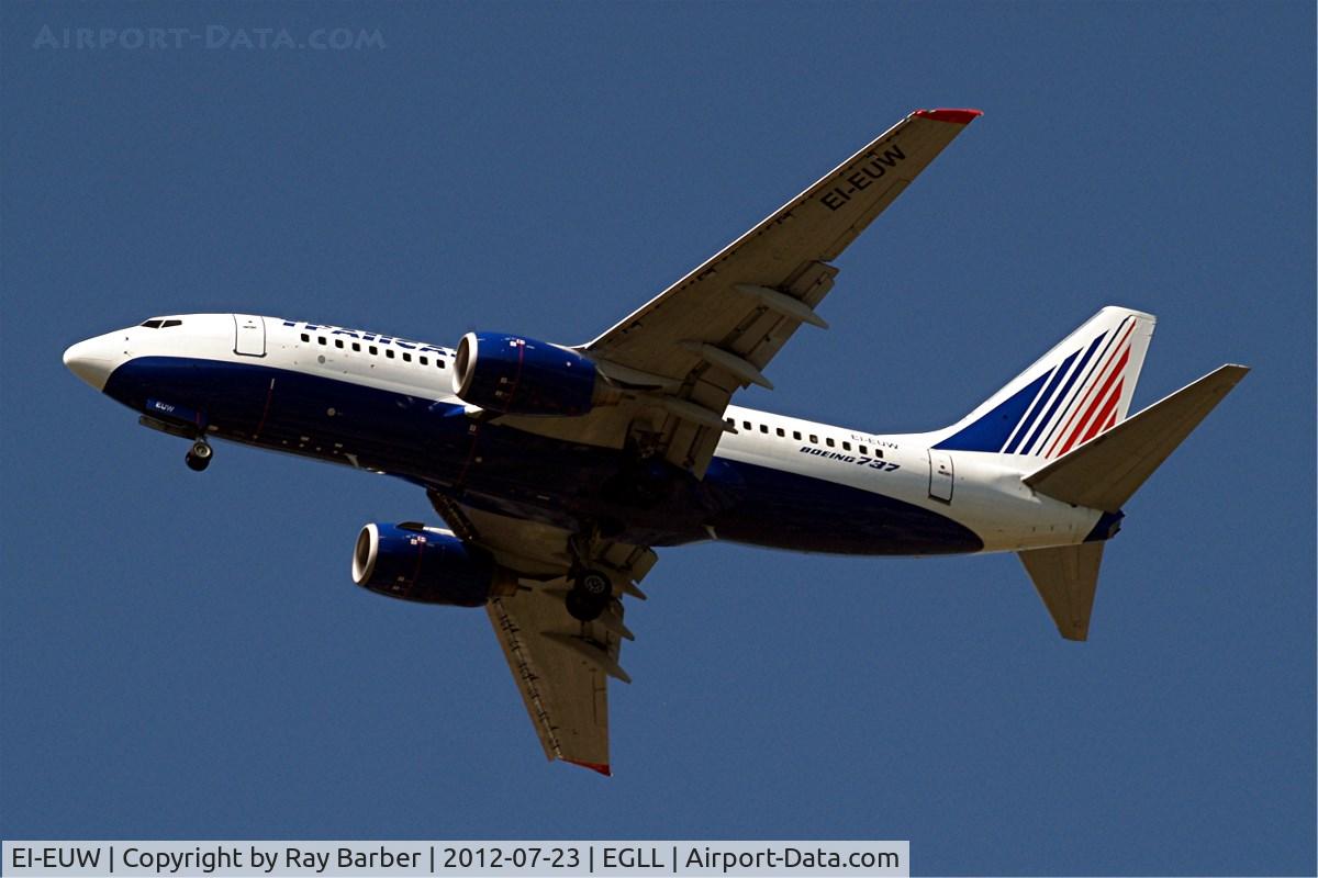 EI-EUW, 2004 Boeing 737-7Q8 C/N 29350, Boeing 737-7Q8 [29350] (Transaero Airlines) Home~G 23/07/2012. On approach 27R.