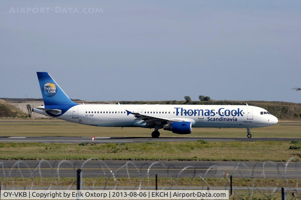 OY-VKB, 2003 Airbus A321-211 C/N 1921, OY.VKB taking off on rw 22R