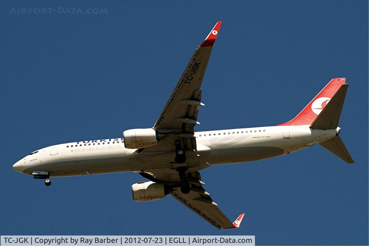TC-JGK, 2006 Boeing 737-8F2 C/N 34409, Boeing 737-8F2 [34409] (THY Turkish Airlines) Home~G 23/07/2012. On approach 27R.