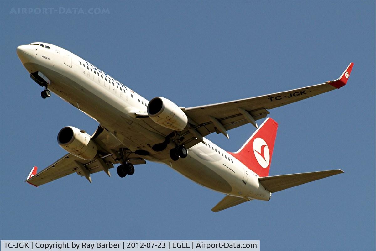 TC-JGK, 2006 Boeing 737-8F2 C/N 34409, Boeing 737-8F2 [34409] (THY Turkish Airlines) Home~G 23/07/2012. On approach 27R.