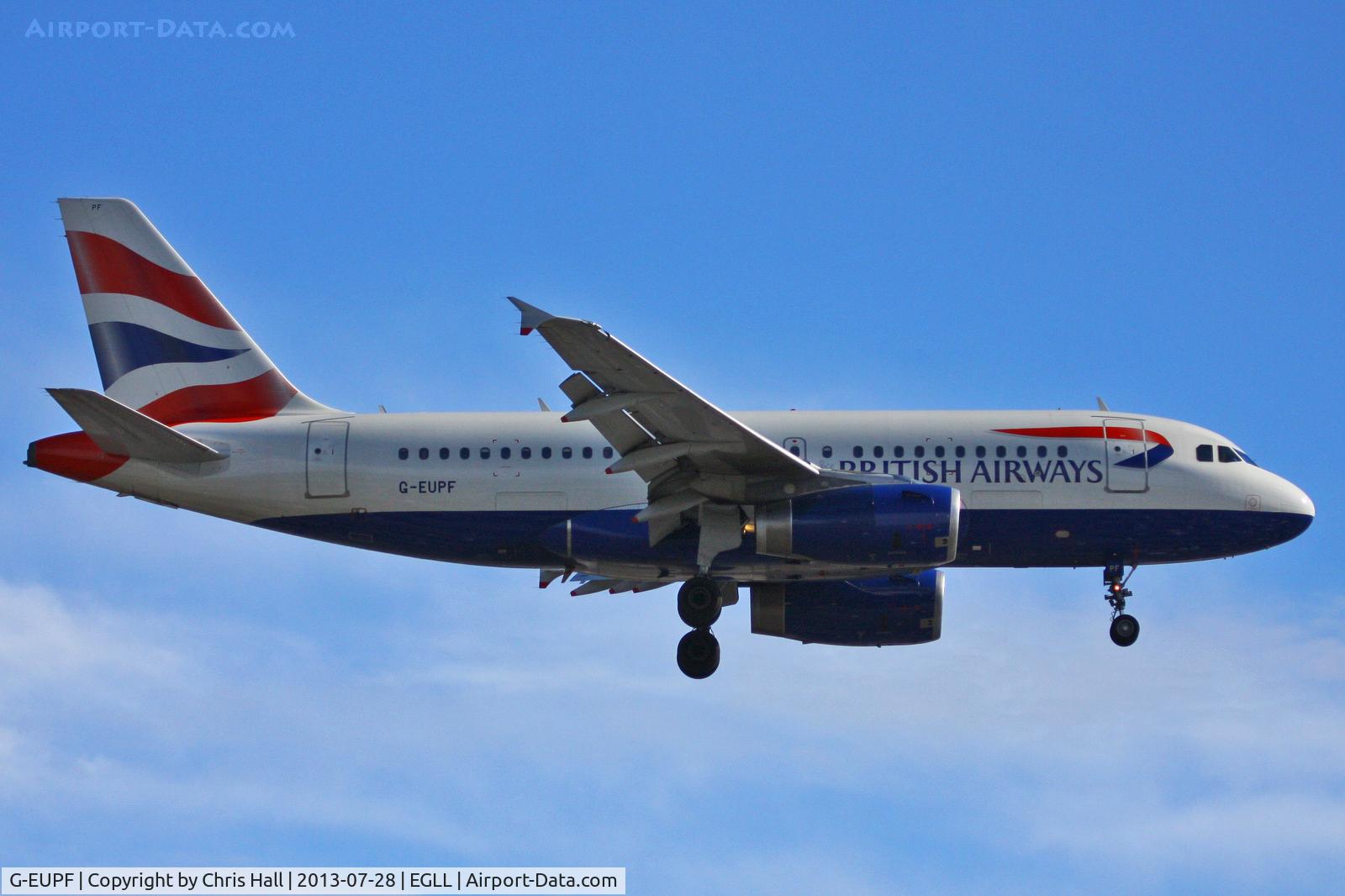 G-EUPF, 2000 Airbus A319-131 C/N 1197, British Airways