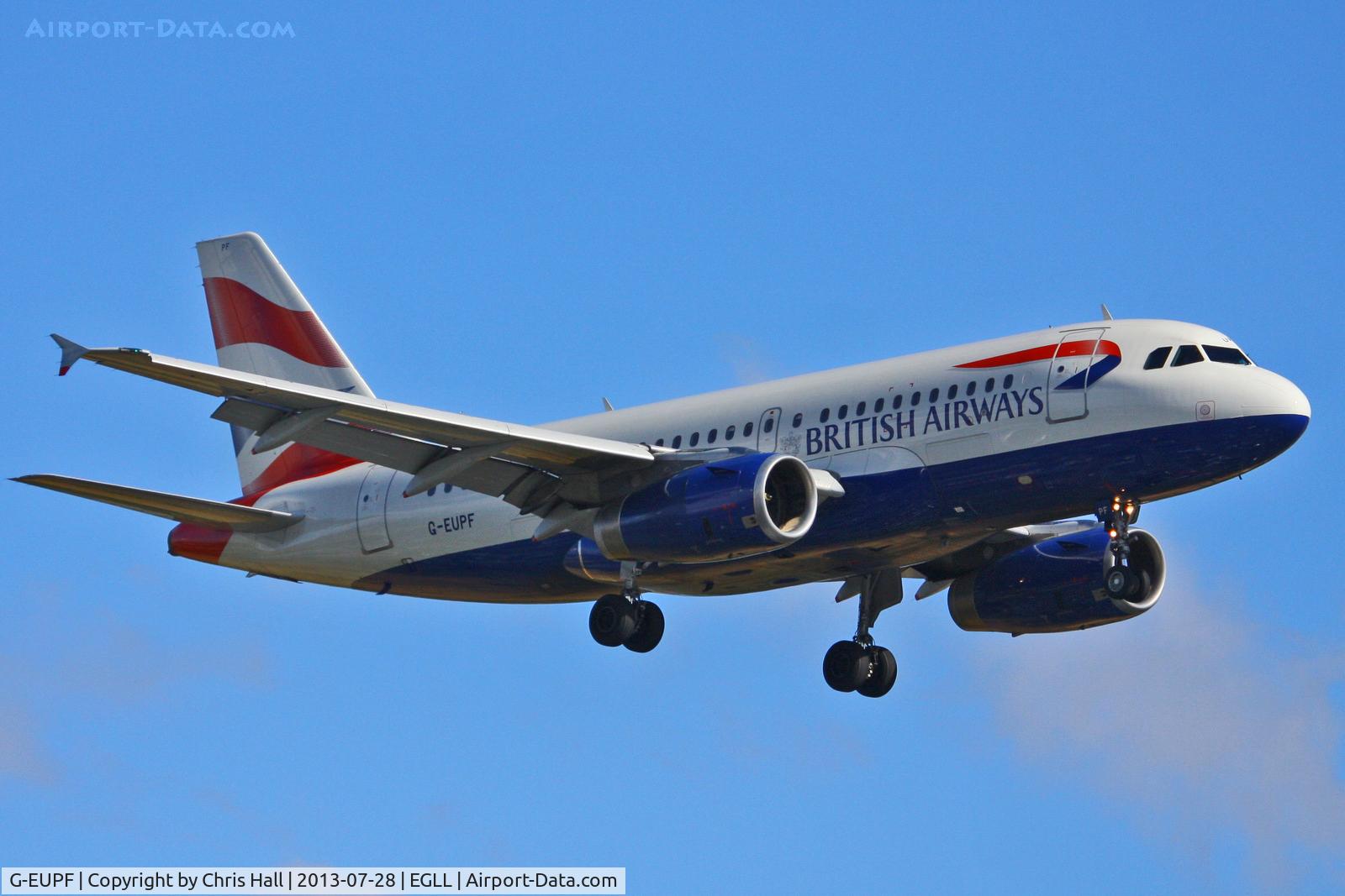 G-EUPF, 2000 Airbus A319-131 C/N 1197, British Airways
