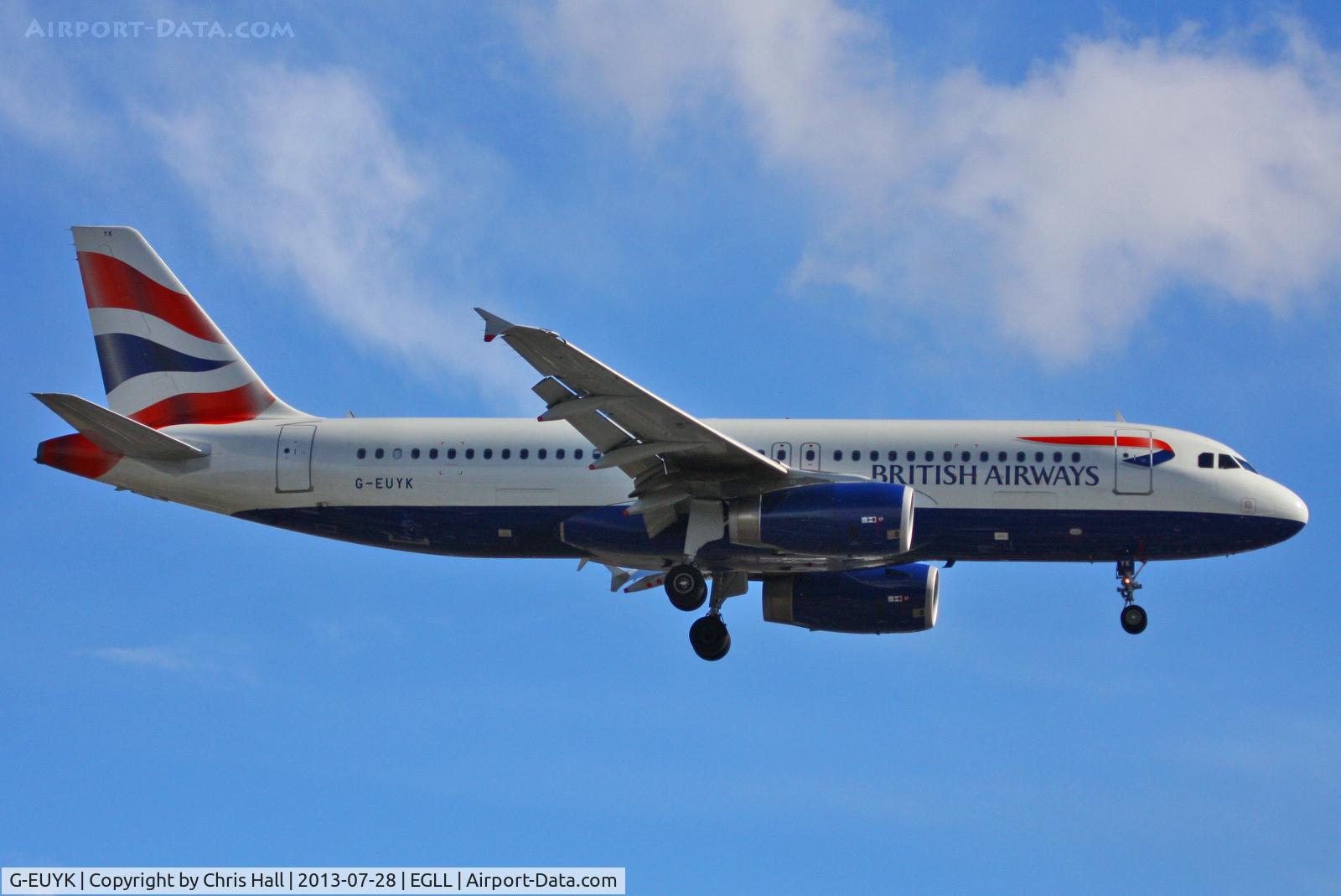 G-EUYK, 2010 Airbus A320-232 C/N 4551, British Airways