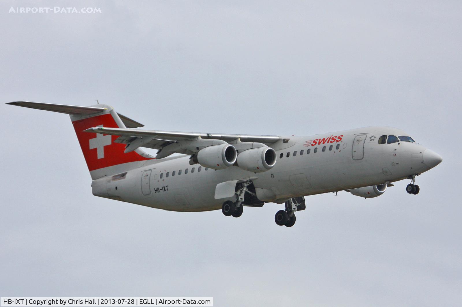 HB-IXT, 1995 British Aerospace Avro 146-RJ100 C/N E3259, Swiss European Airlines