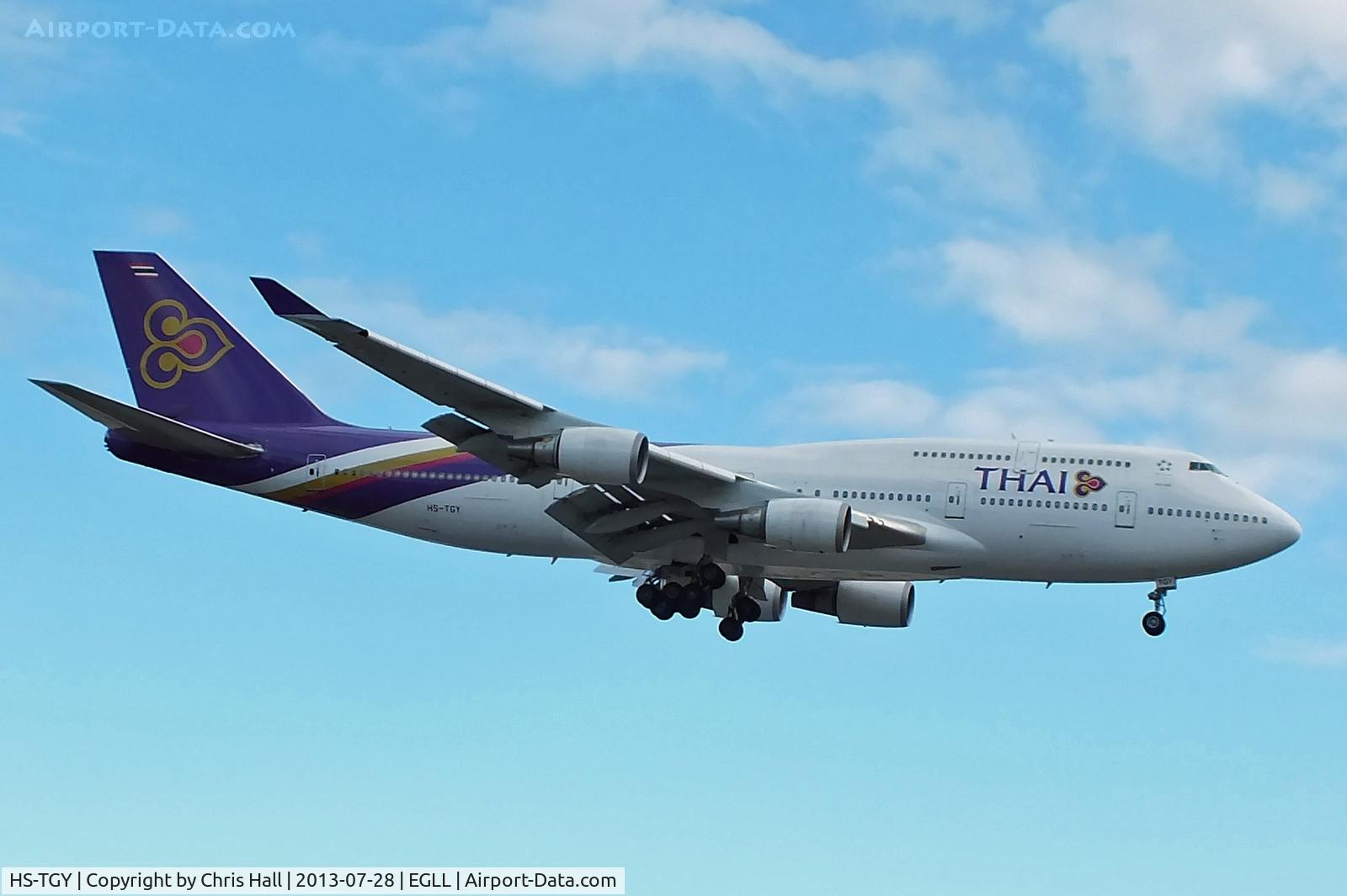 HS-TGY, 1998 Boeing 747-4D7 C/N 28705, Thai Airways International