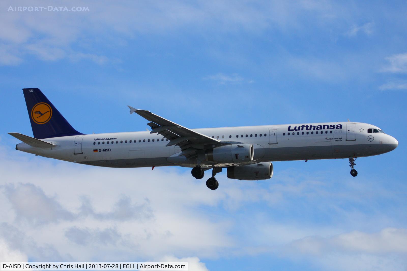 D-AISD, 2000 Airbus A321-231 C/N 1188, Lufthansa