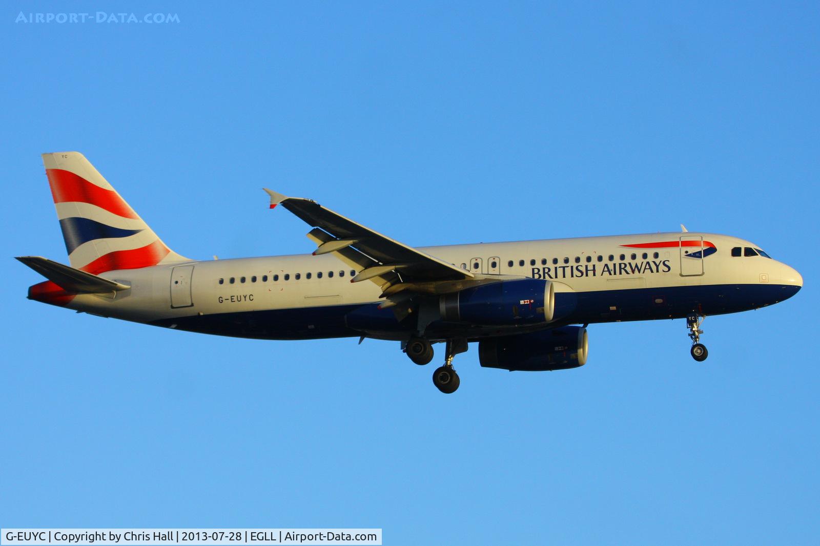 G-EUYC, 2008 Airbus A320-232 C/N 3721, British Airways