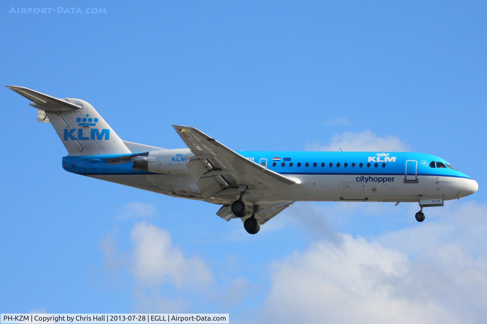 PH-KZM, 1995 Fokker 70 (F-28-0070) C/N 11561, KLM Cityhopper