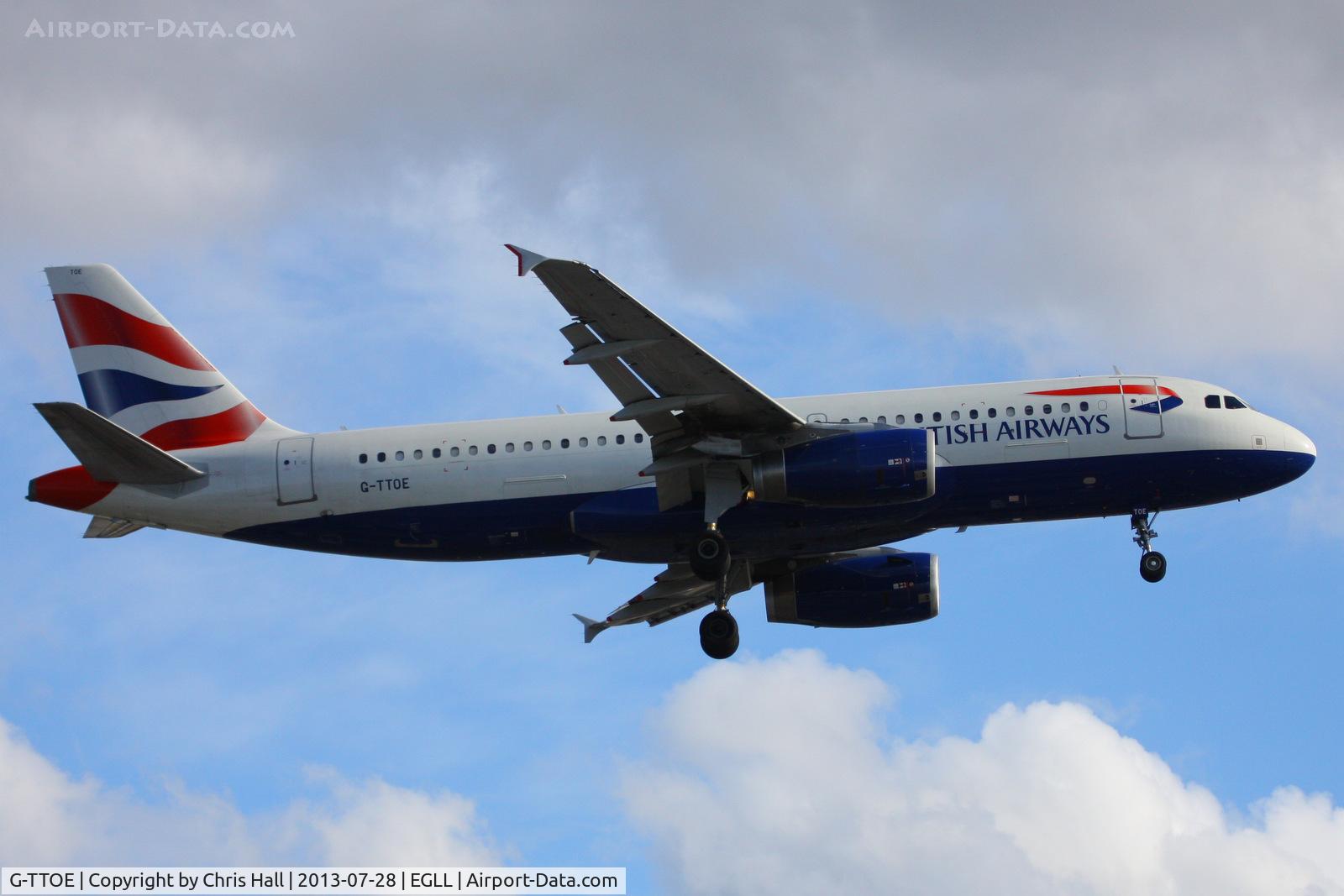 G-TTOE, 2002 Airbus A320-232 C/N 1754, British Airways