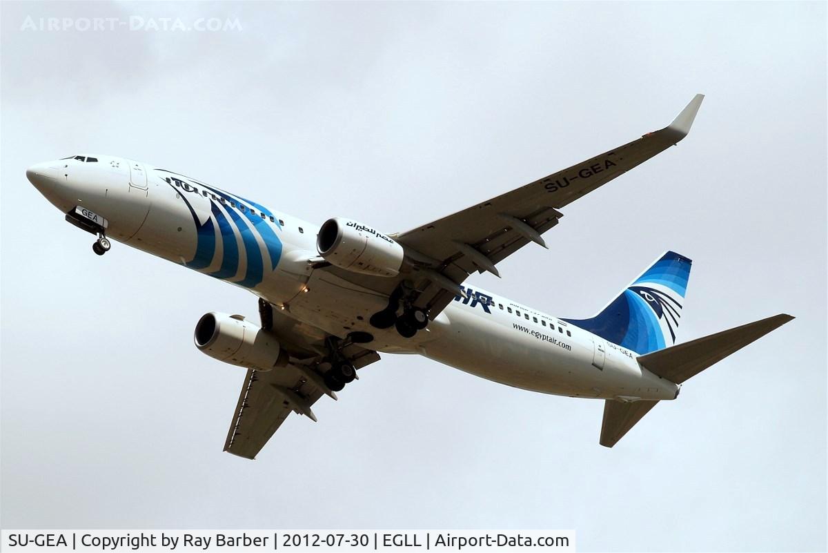 SU-GEA, 2010 Boeing 737-866 C/N 40760, Boeing 737-866 [40760] (EgyptAir) Home~G 30/07/2012. On approach 27R.