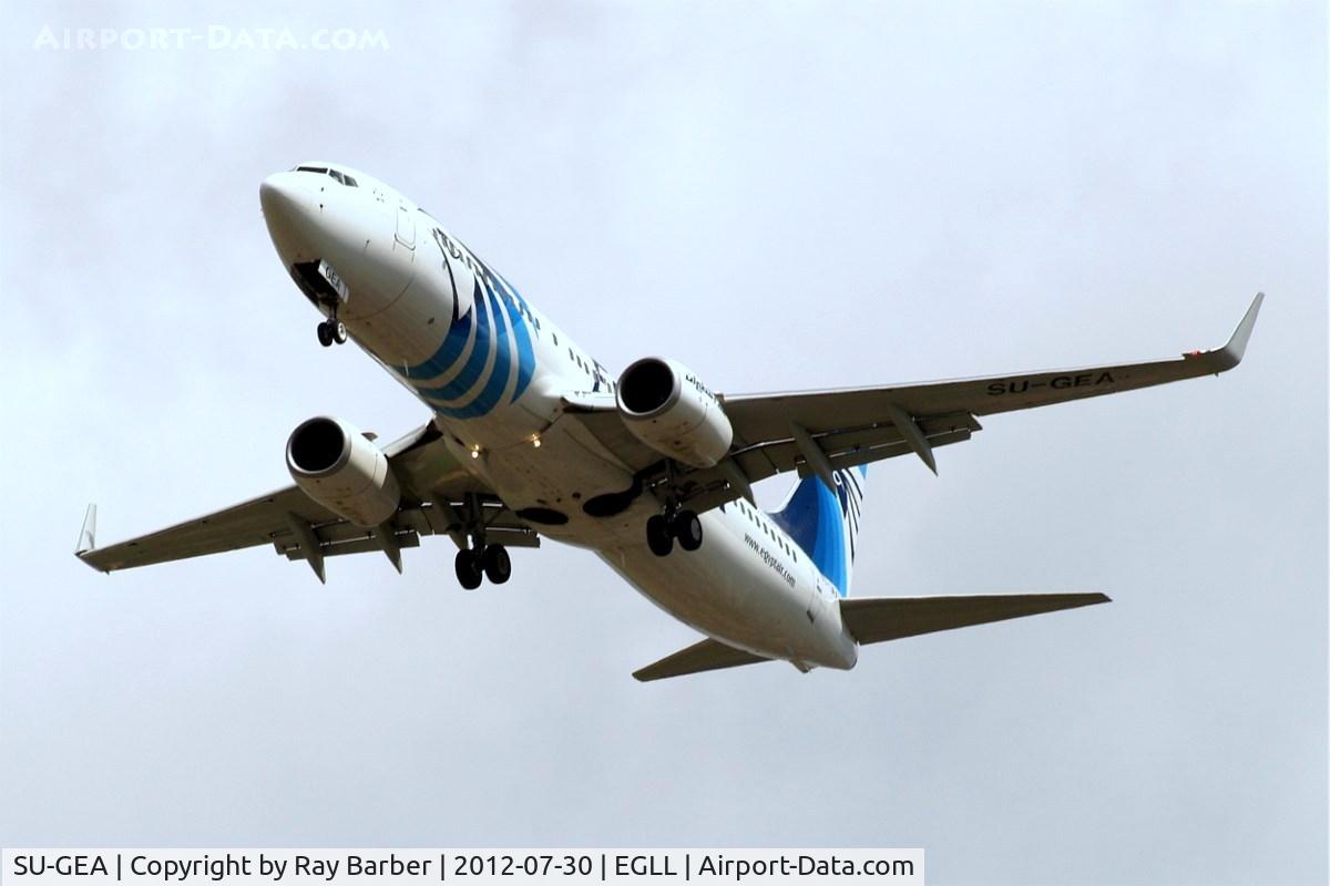 SU-GEA, 2010 Boeing 737-866 C/N 40760, Boeing 737-866 [40760] (EgyptAir) Home~G 30/07/2012. On approach 27R.