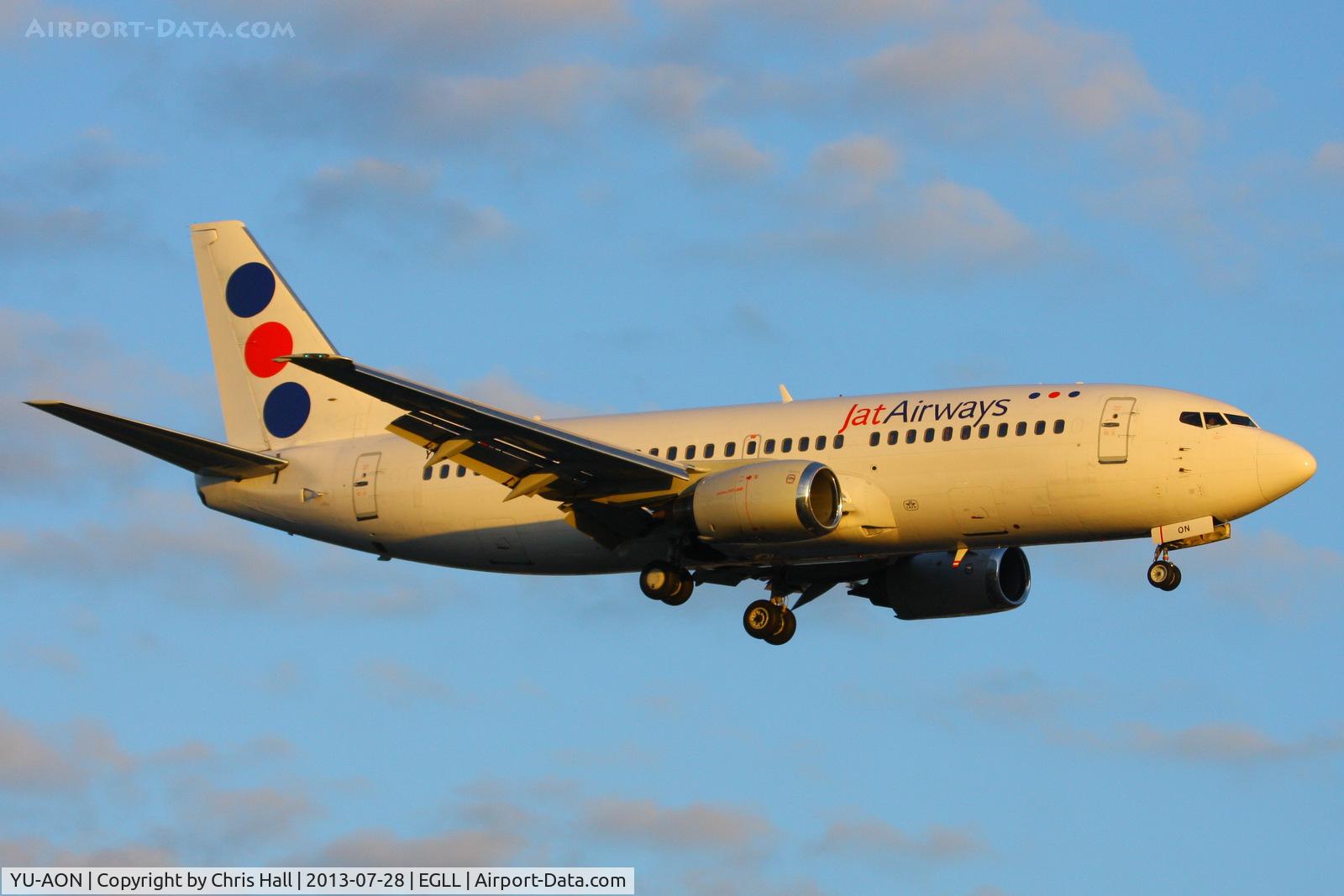YU-AON, 1987 Boeing 737-3Q4 C/N 24208/1490, JAT Airways