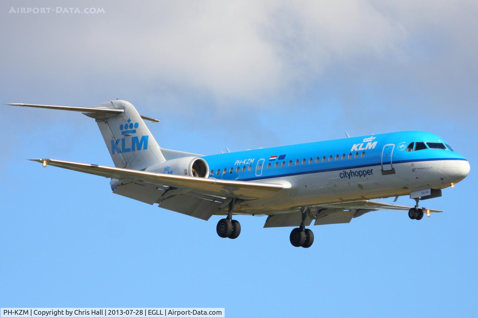 PH-KZM, 1995 Fokker 70 (F-28-0070) C/N 11561, KLM Cityhopper