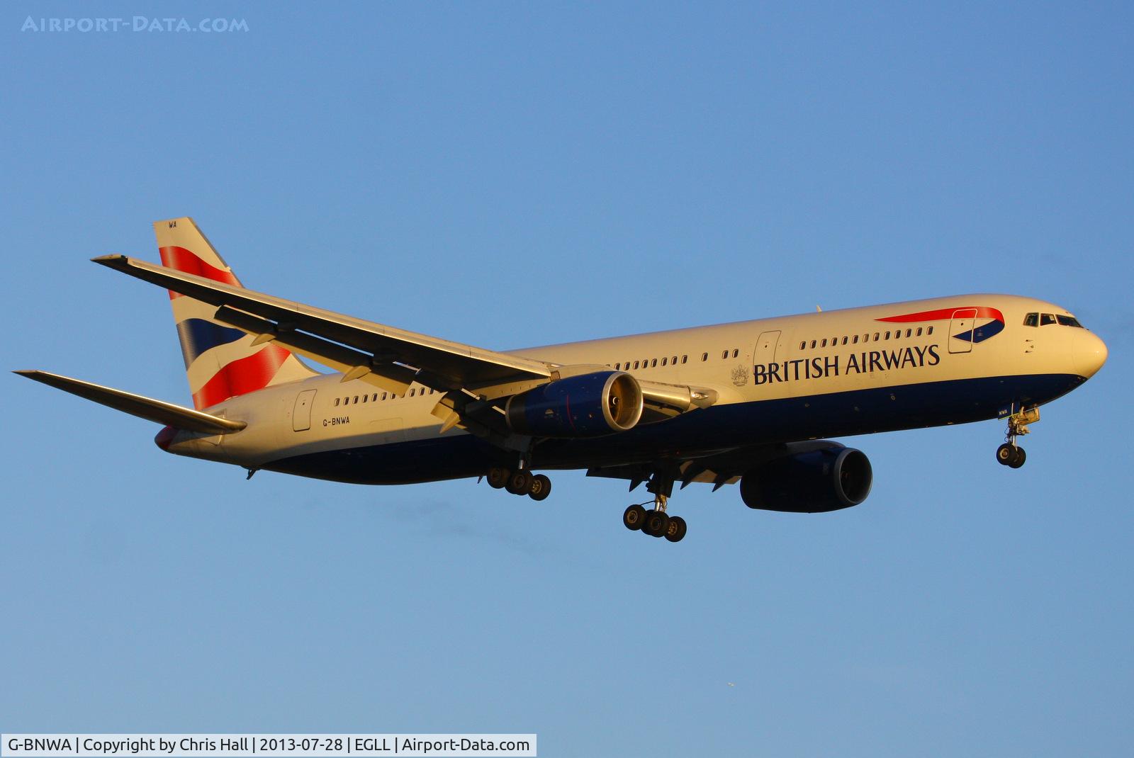 G-BNWA, 1989 Boeing 767-336 C/N 24333, British Airways