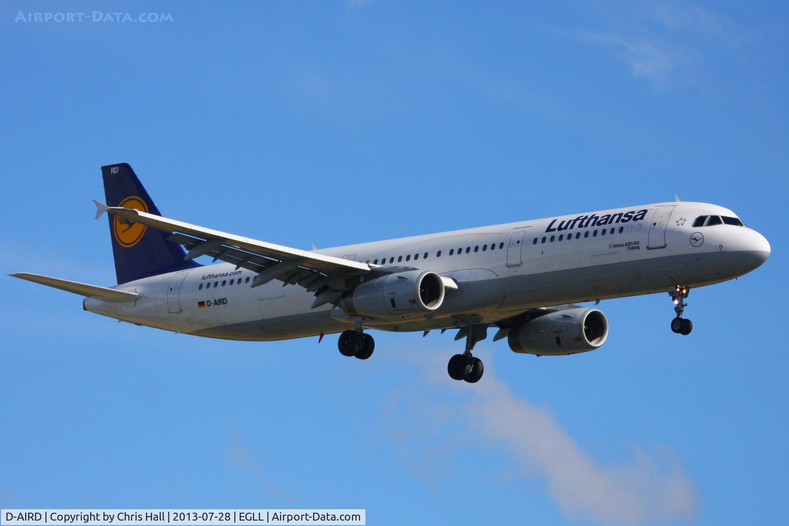 D-AIRD, 1994 Airbus A321-131 C/N 0474, Lufthansa