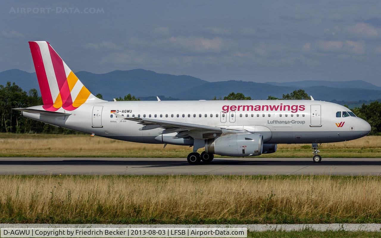 D-AGWU, 2013 Airbus A319-132 C/N 5457, departure from Basel