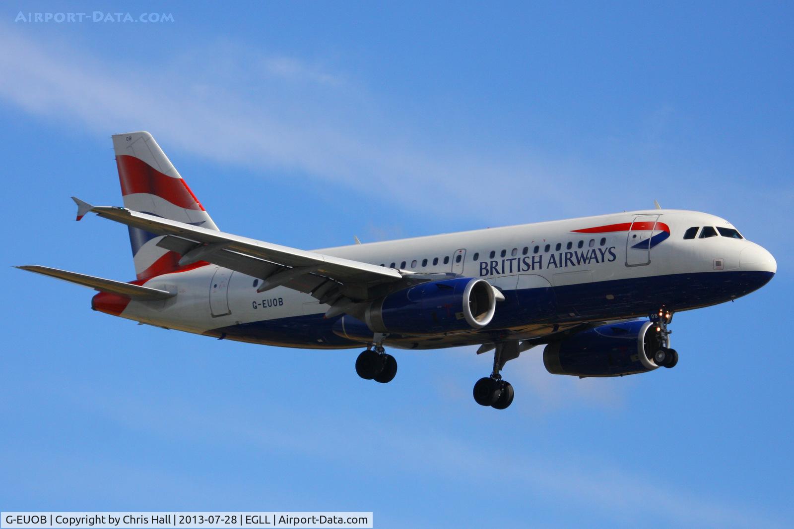 G-EUOB, 2001 Airbus A319-131 C/N 1529, British Airways