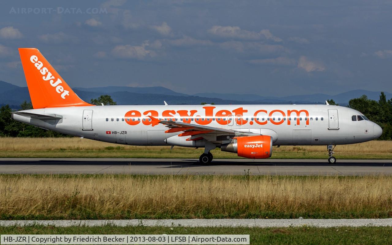 HB-JZR, 2009 Airbus A320-214 C/N 4034, departure from Basel