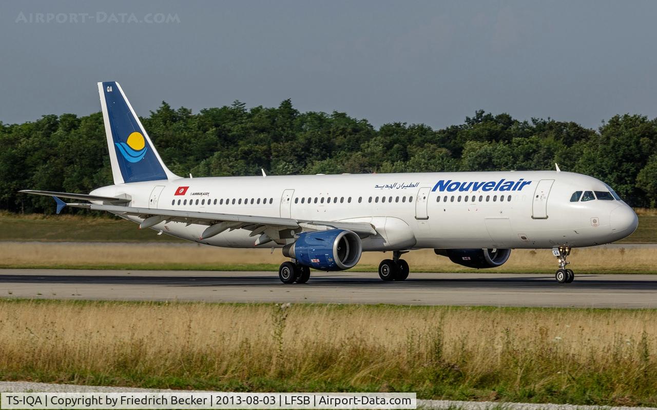 TS-IQA, 1999 Airbus A321-211 C/N 970, departure from Basel