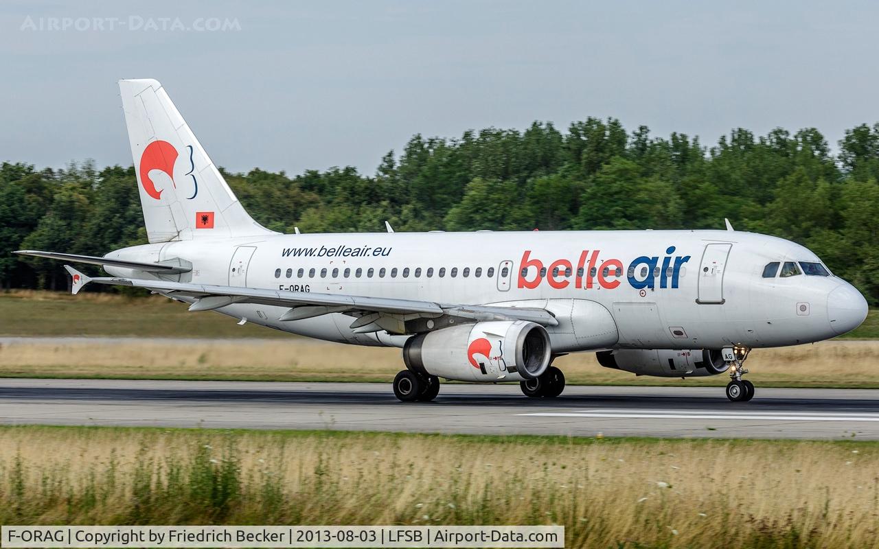 F-ORAG, 1999 Airbus A319-132 C/N 1098, departure from Basel