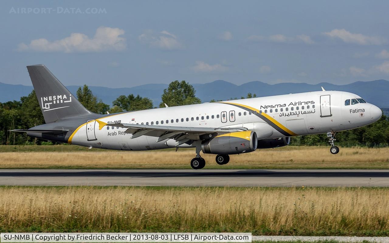 SU-NMB, 2002 Airbus A320-232 C/N 1732, moments prior touchdown at Basel