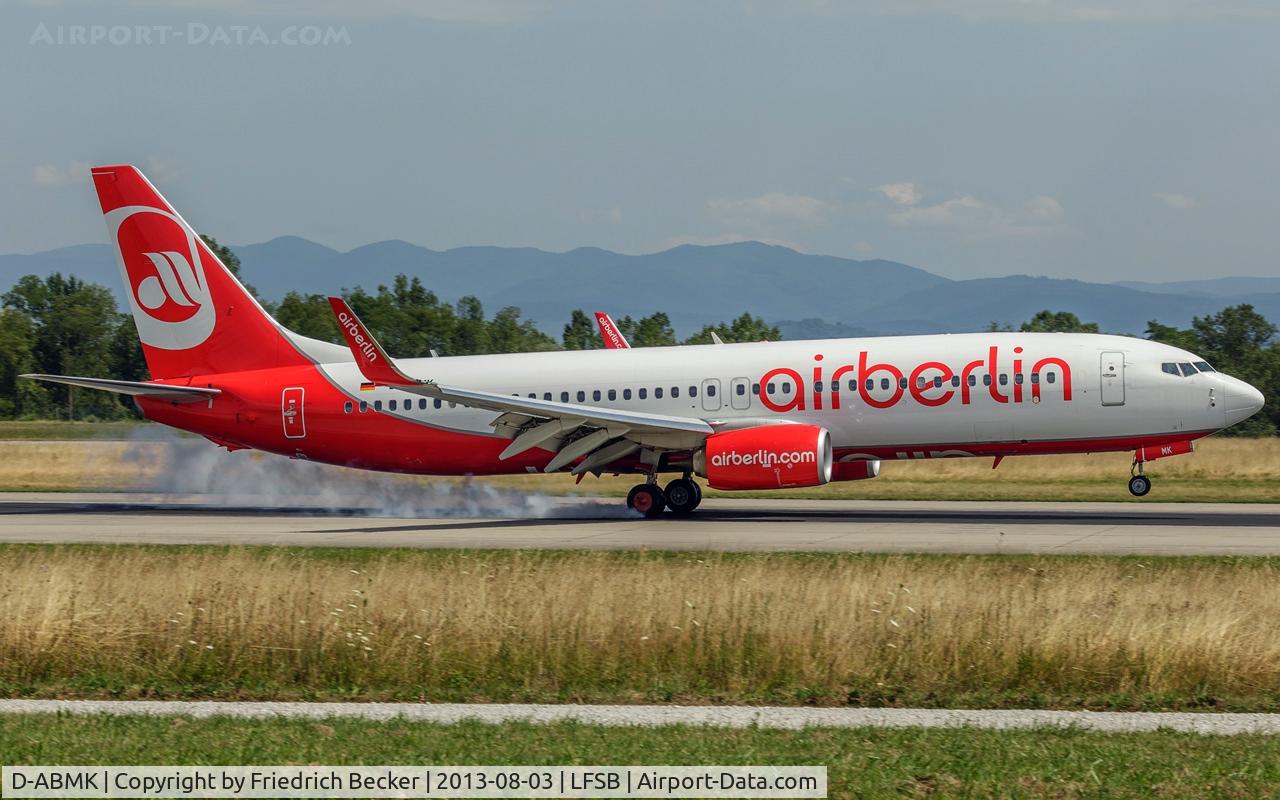 D-ABMK, 2012 Boeing 737-86J C/N 37772, touchdown at Basel