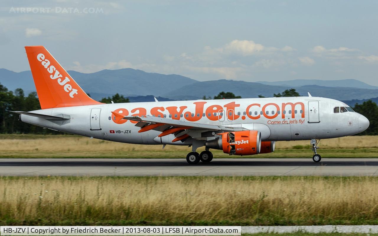 HB-JZV, 2006 Airbus A319-111 C/N 2709, decelerating after touchdown