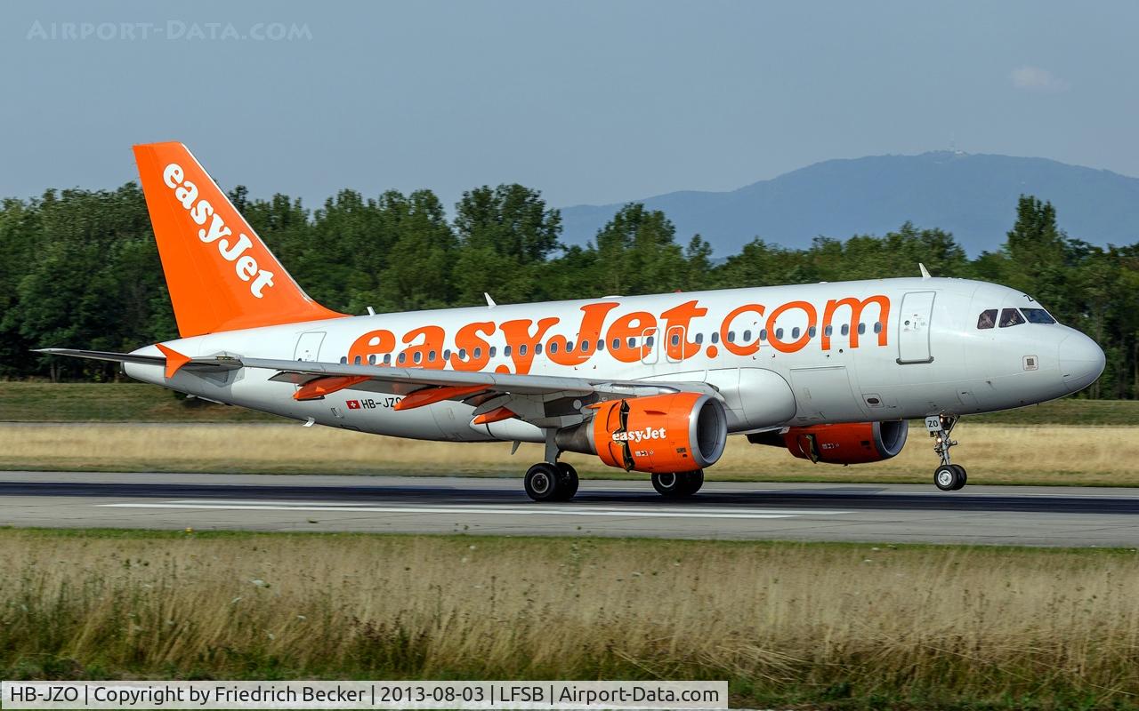 HB-JZO, 2005 Airbus A319-111 C/N 2398, decelerating after touchdown