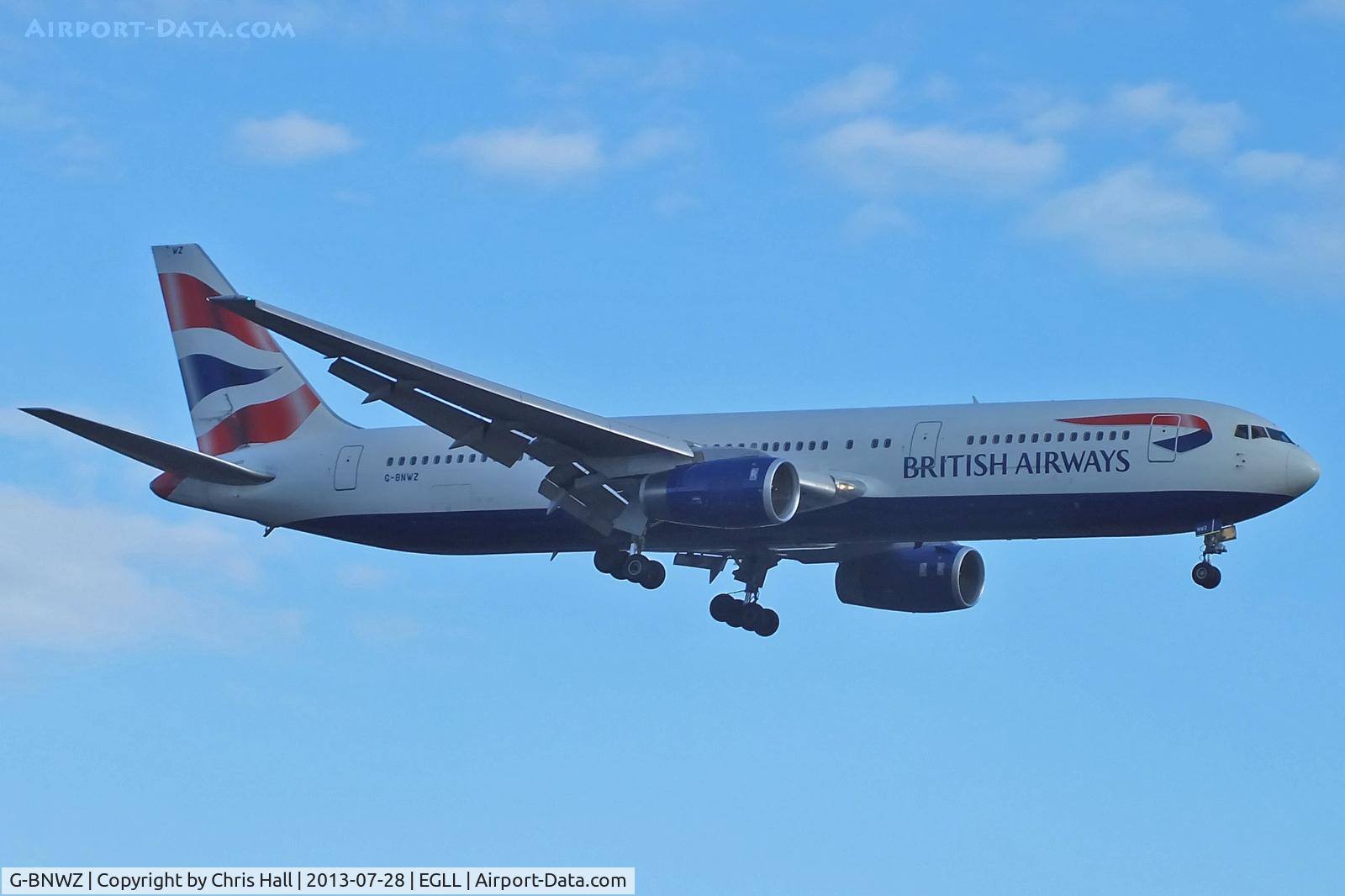 G-BNWZ, 1997 Boeing 767-336/ER C/N 25733, British Airways
