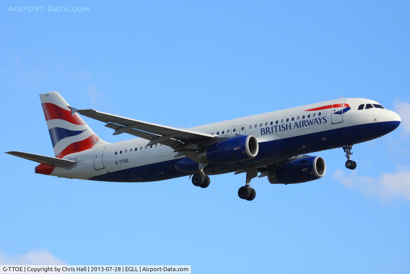 G-TTOE, 2002 Airbus A320-232 C/N 1754, British Airways