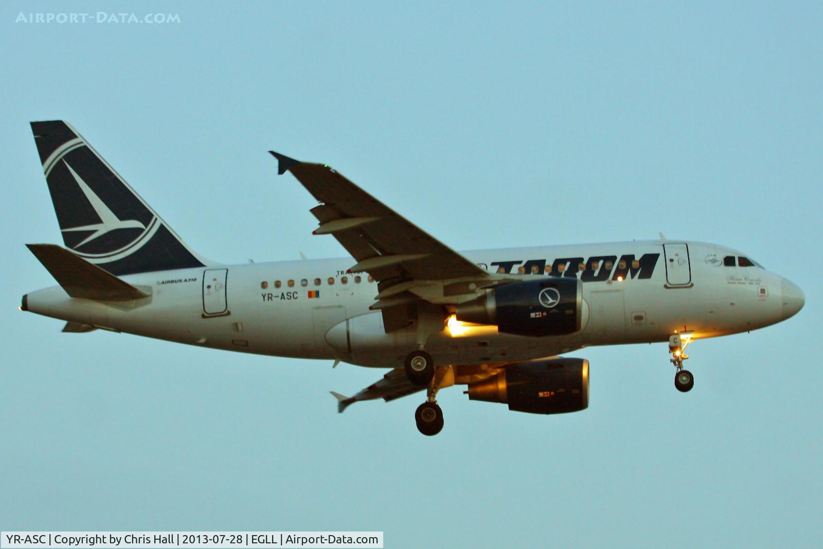 YR-ASC, 2007 Airbus A318-121 C/N 3220, Tarom