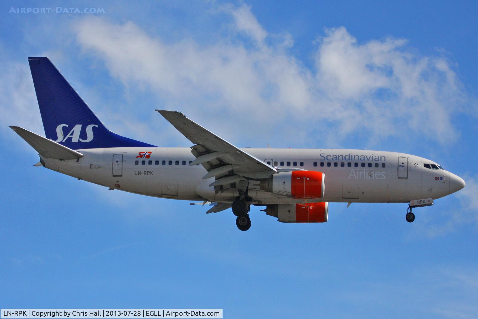 LN-RPK, 2000 Boeing 737-783 C/N 28317, SAS Scandinavian Airlines