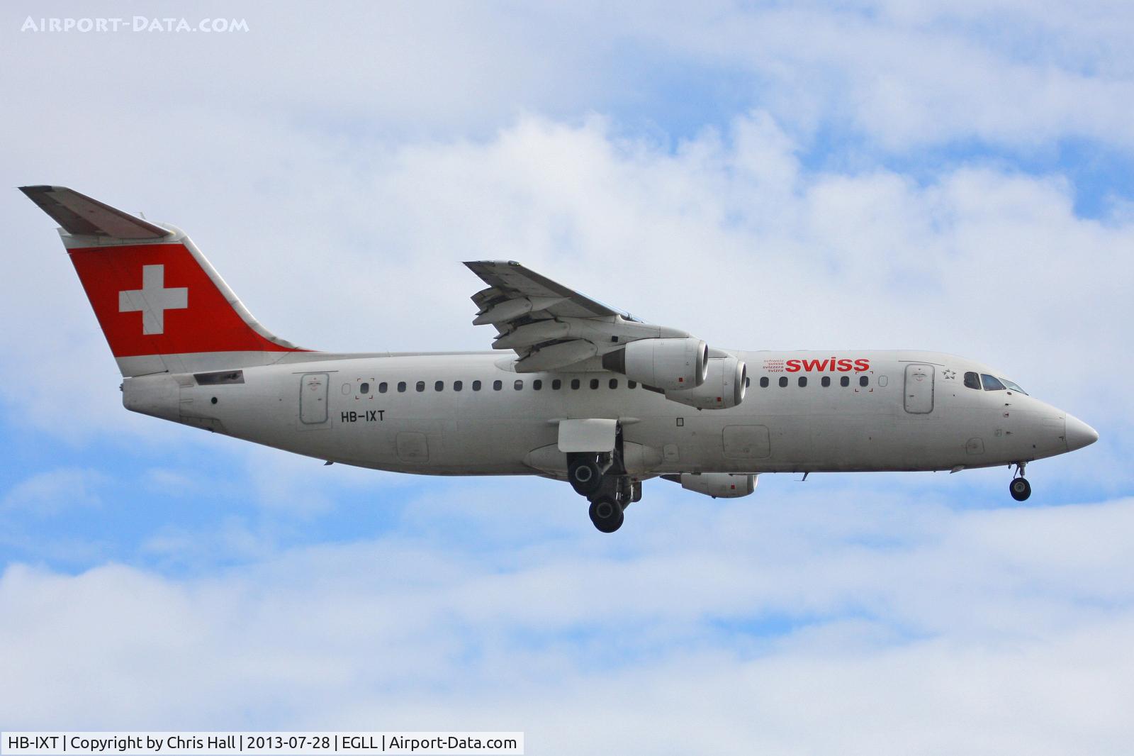 HB-IXT, 1995 British Aerospace Avro 146-RJ100 C/N E3259, Swiss European Airlines