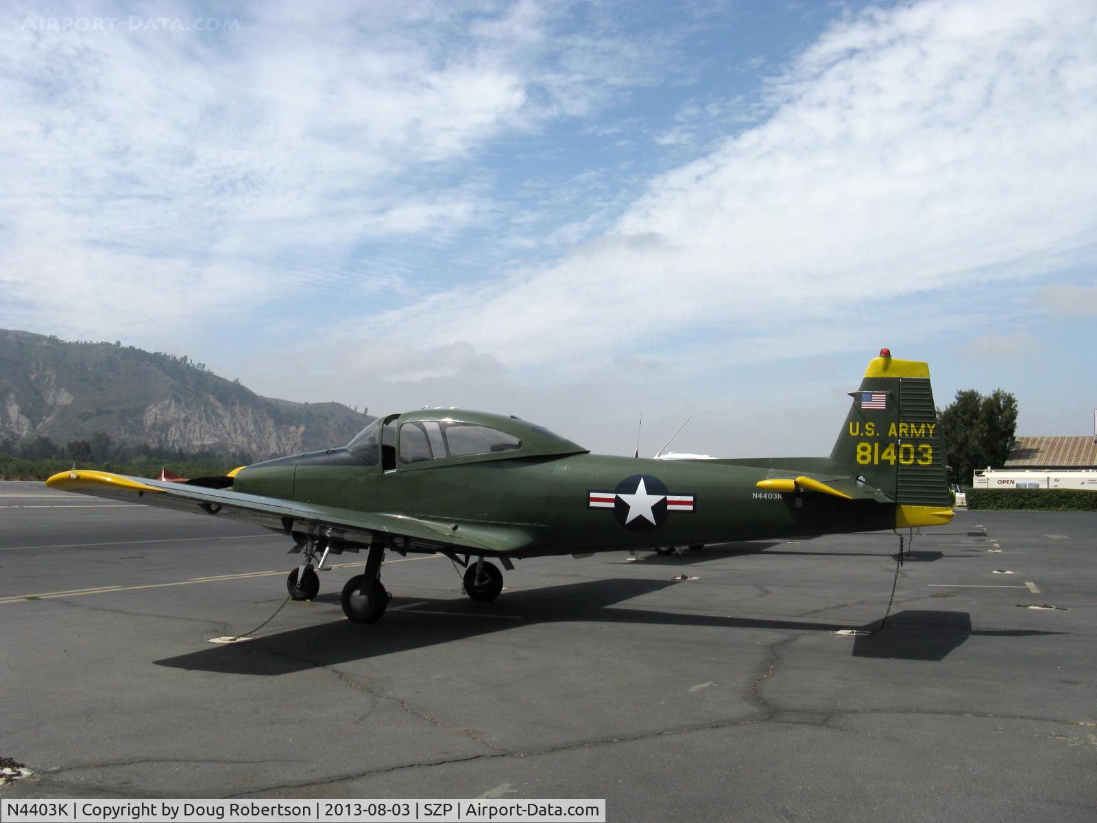N4403K, 1948 Ryan Navion C/N NAV-4-1403, 1948 Ryan NAVION as L-17B, Continental E-185 (owner states 225 Hp upgrade)